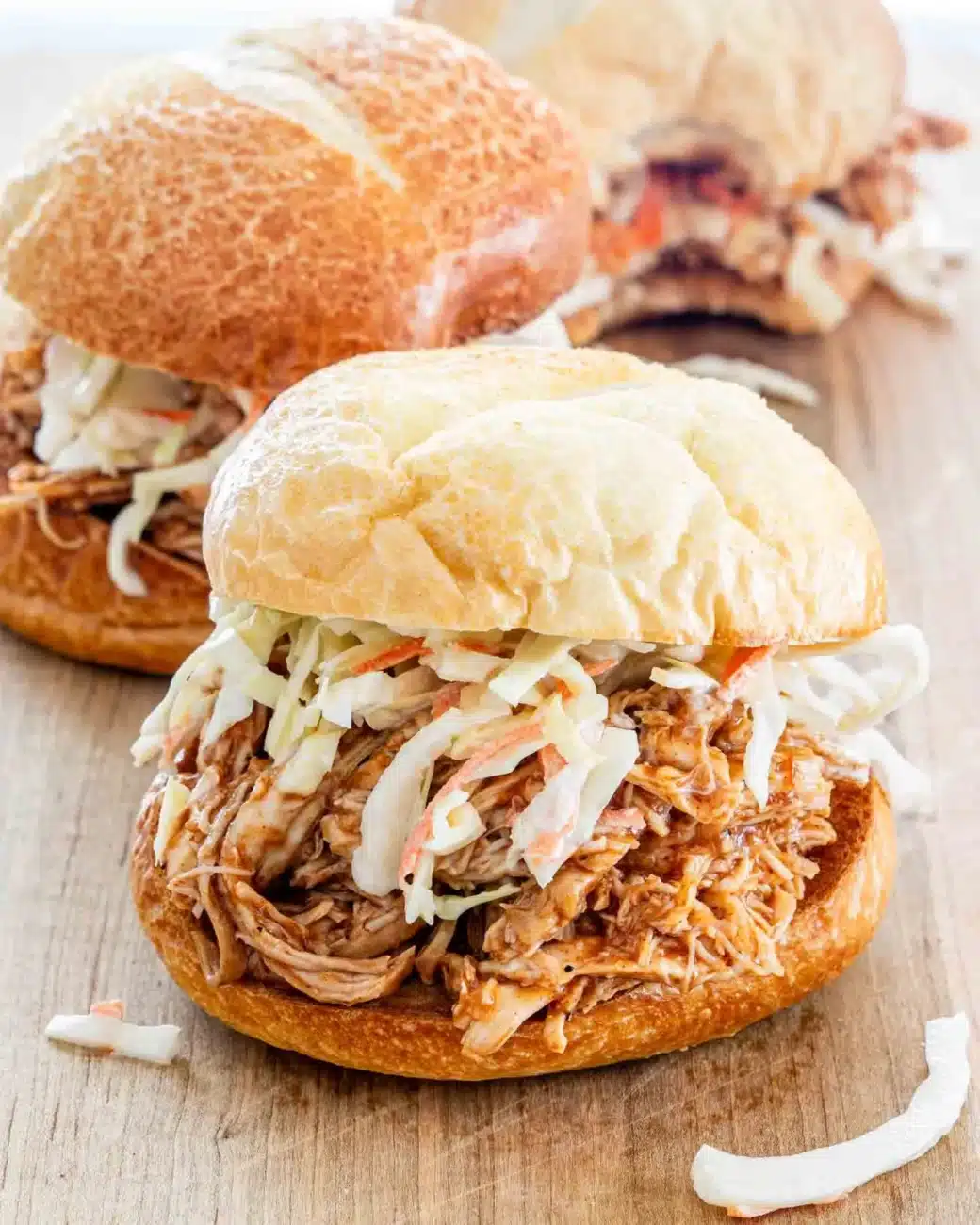 Best Pulled Chicken Sandwich Recipe (Crock Pot): Tangy North Carolina BBQ Style