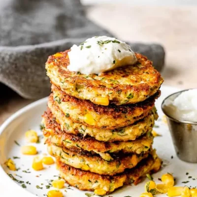 2 Minute Noodle Corn Pancakes