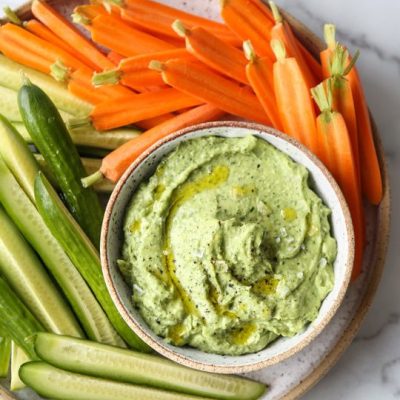 2 Vegetarian Dips Served W/Crudites