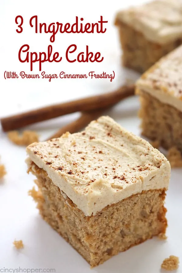 3 Ingredient Apple Spice Cake