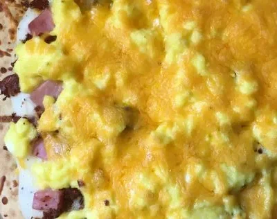 3 Meat Breakfast Pizza