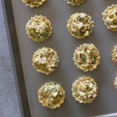 3 Cheese And Onion Picnic Tartlets