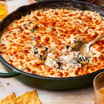 4-Cheese Spinach- Artichoke Dip