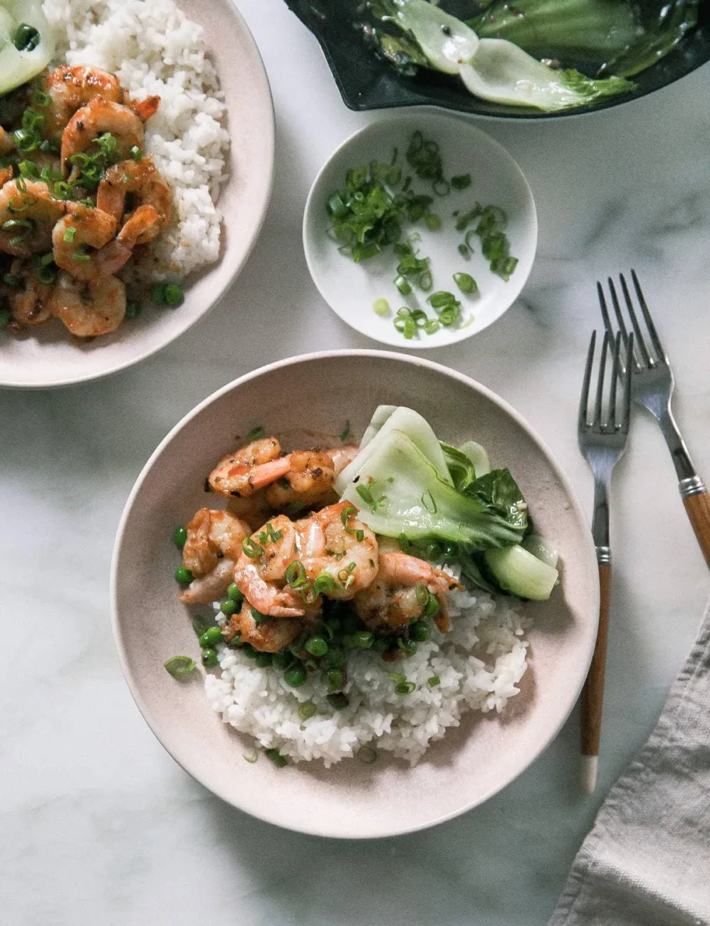 5 Minute Low Fat Garlic Prawns