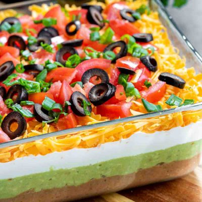 5 Ingredient Yummy Layered Mexican Dip W/ No