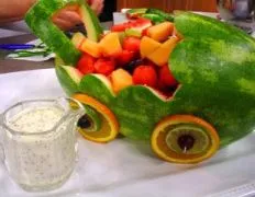 Adorable Watermelon Baby Carriage Fruit Basket Recipe