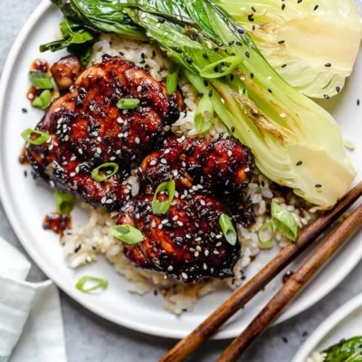 Air Fryer Asian-Glazed Boneless Chicken Thighs