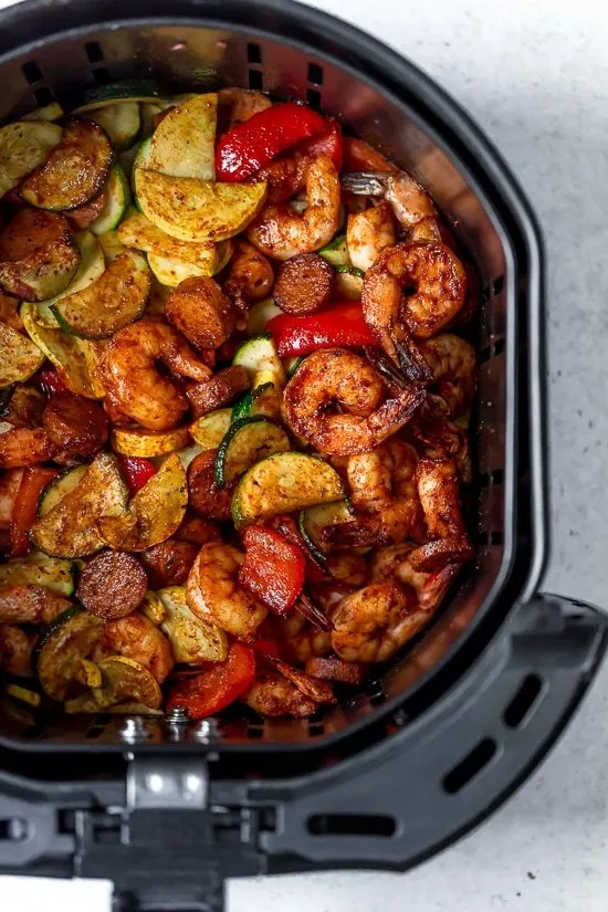 Air Fryer Cajun Shrimp Dinner