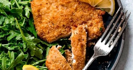 Air Fryer Chicken Milanese With Baby Arugula