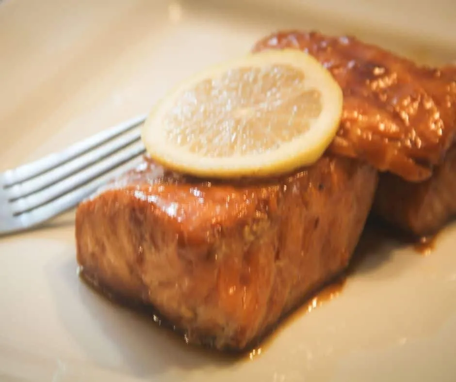 Air Fryer Salmon With Maple Soy Glaze