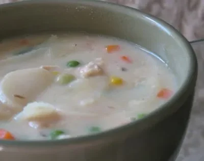 Almost Too-Easy Potato-Chicken-Cheese Soup