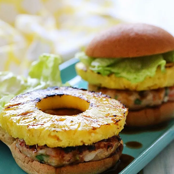 Aloha Teriyaki Shrimp Burgers