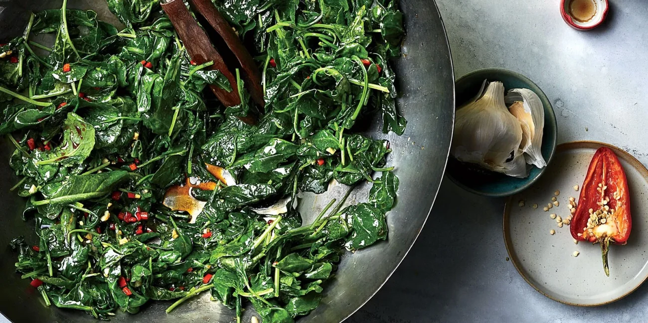 Als Beef And Spinach In Oyster Sauce