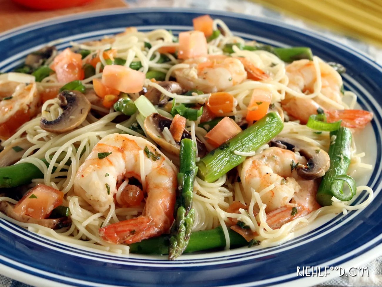 Angel Hair With Shrimp And Asparagus