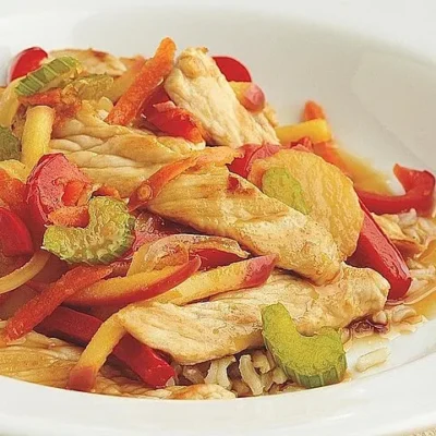 Apple And Pork Stir Fry With Ginger