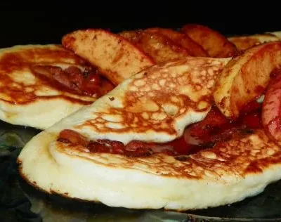 Apple-Bacon Pancakes With Cider Syrup