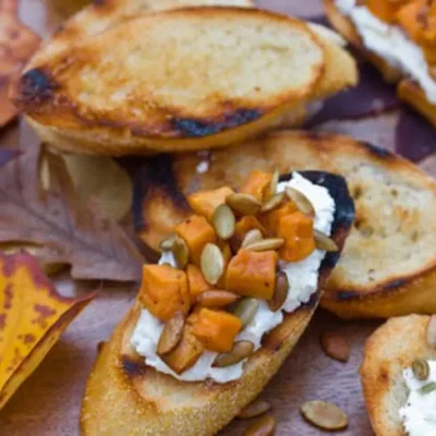 Apple Goat Cheese Bruschetta