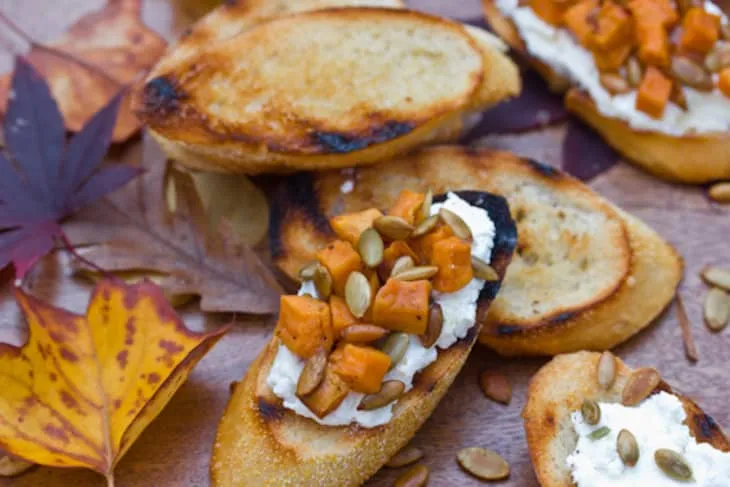 Apple Goat Cheese Bruschetta