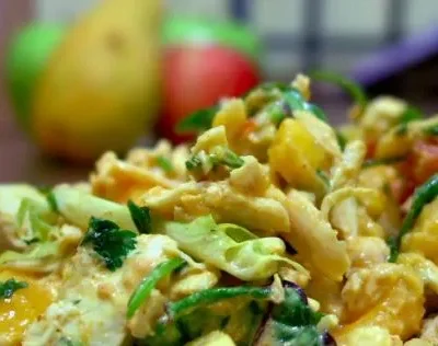 Apple &Amp; Mango Curried Chicken Salad