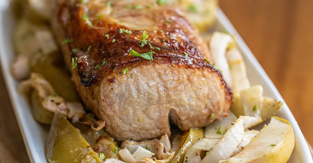 Apple Mustard Glazed Pork Tenderloin