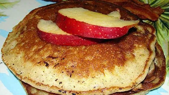 Apple Pancakes with a Creamy Sour Cream Twist