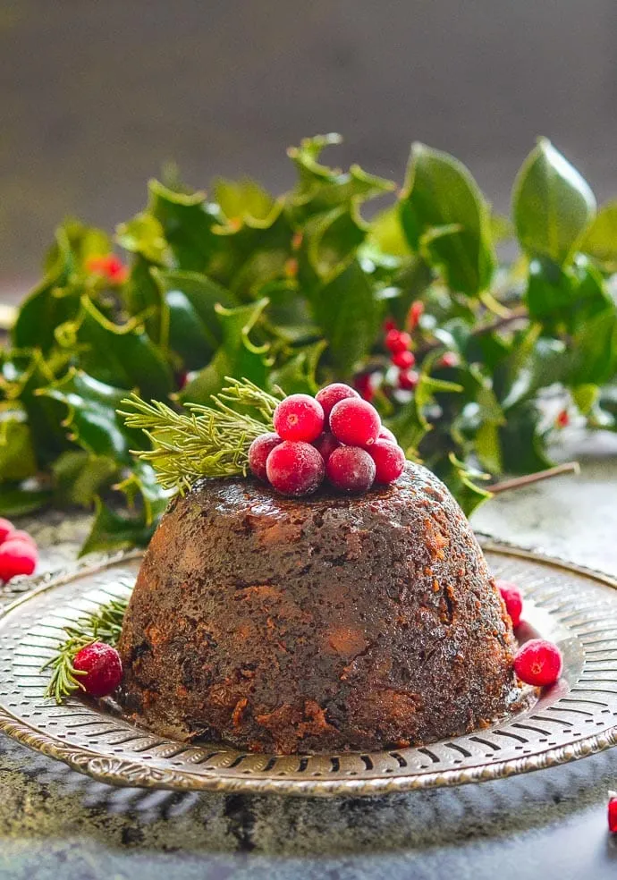 Apple, Prune And Peach Christmas Pudding