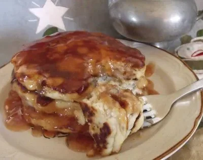 Apple Sausage Pancakes With Cider Syrup