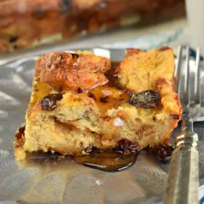 Apple Sausage Raisin Strata