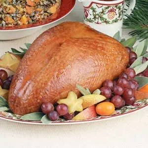 Apricot Glazed Turkey With Onion And