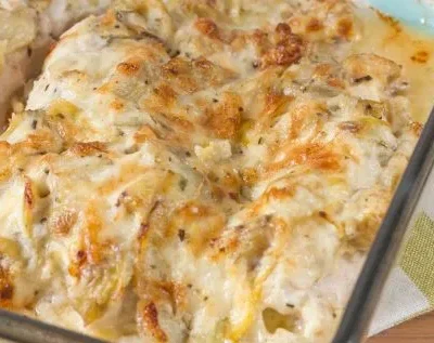 Artichoke And Chicken Bake