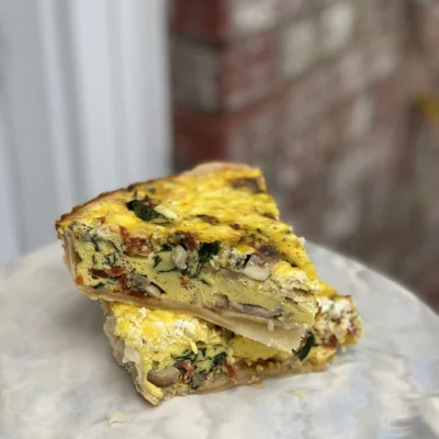 Artichoke And Sun Dried Tomato Quiche