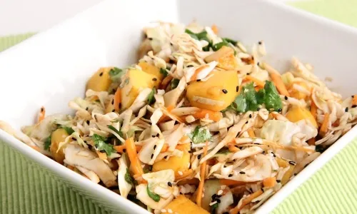 Asian Cabbage Mango Slaw