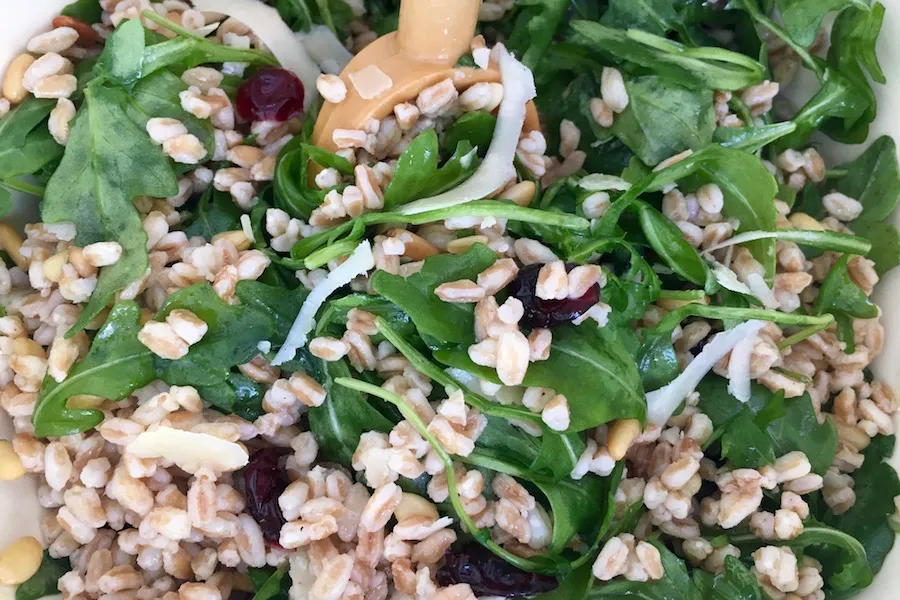 Asian Farro Medley With Salmon