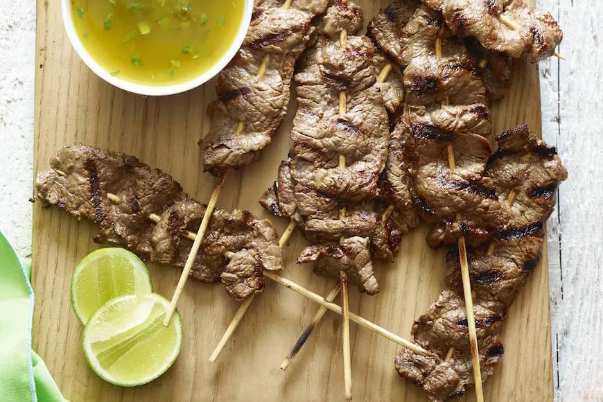 Asian Flank Steak Skewers