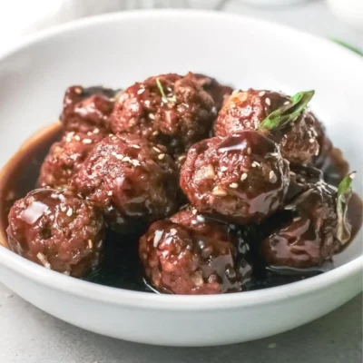 Asian-Inspired Sweet And Spicy Glazed Meatballs