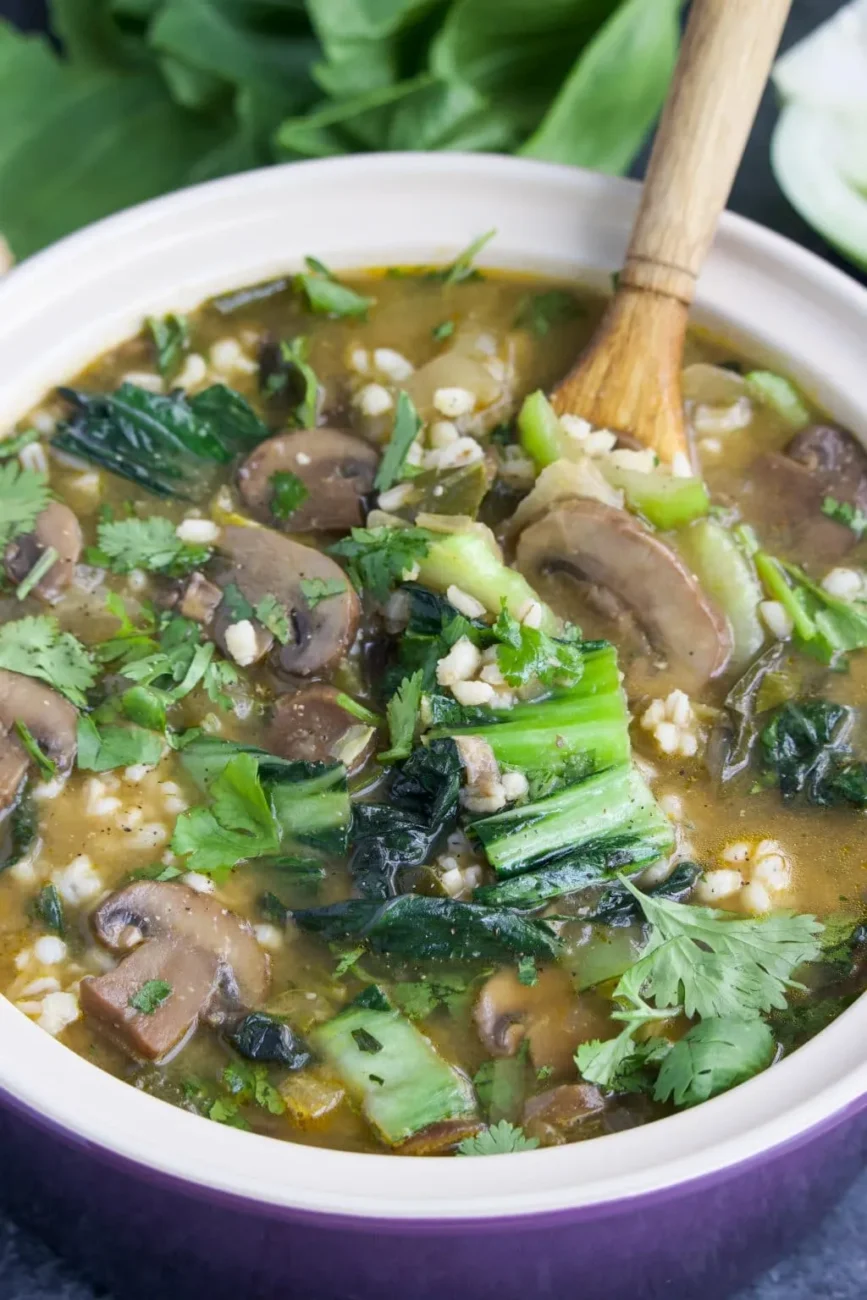 Asian Mushroom Barley And Vegetable Soup