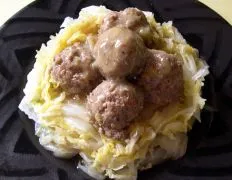 Asian Pork Balls With Napa Cabbage