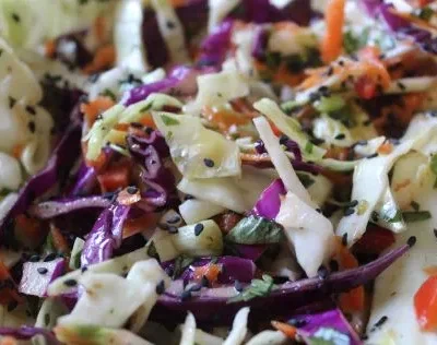 Asian Slaw With Spicy Thai Vinaigrette