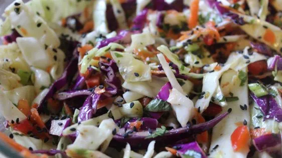 Asian Slaw With Spicy Thai Vinaigrette