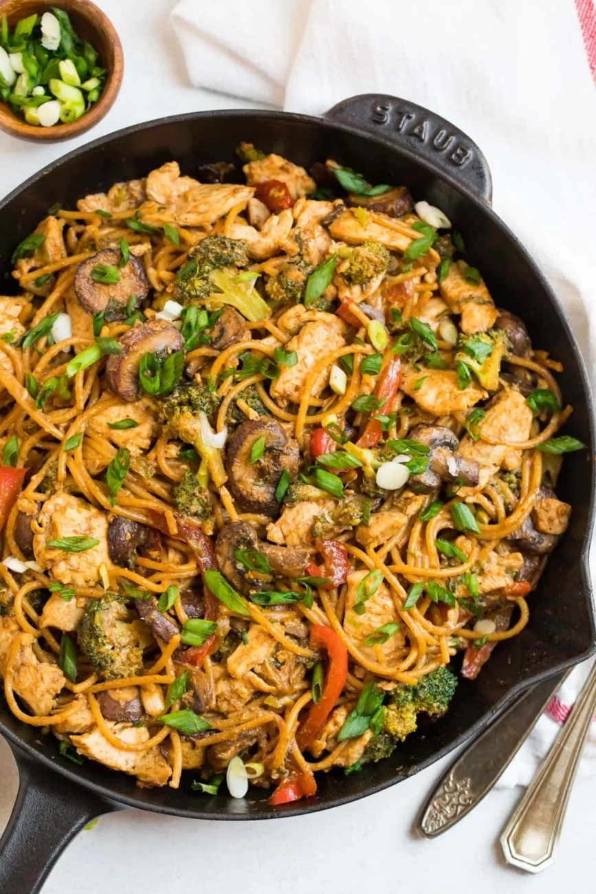 Asian Stir Fry Noodles, Vegetables And