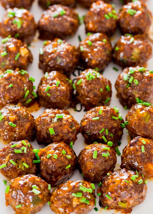 Asian Turkey Meatballs With Gochujang Glaze