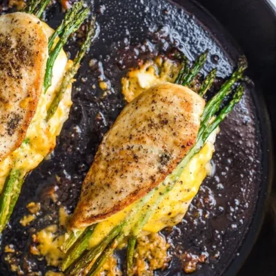 Asparagus And Cheddar Stuffed Chicken Breasts