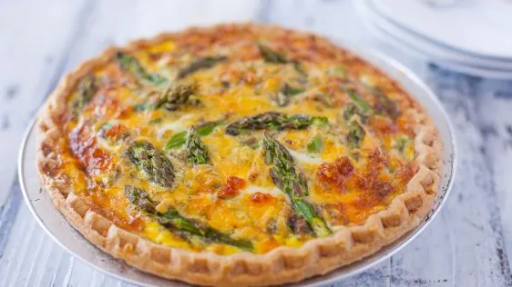 Asparagus Cheddar Quiche