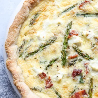 Asparagus Cheddar Quiche