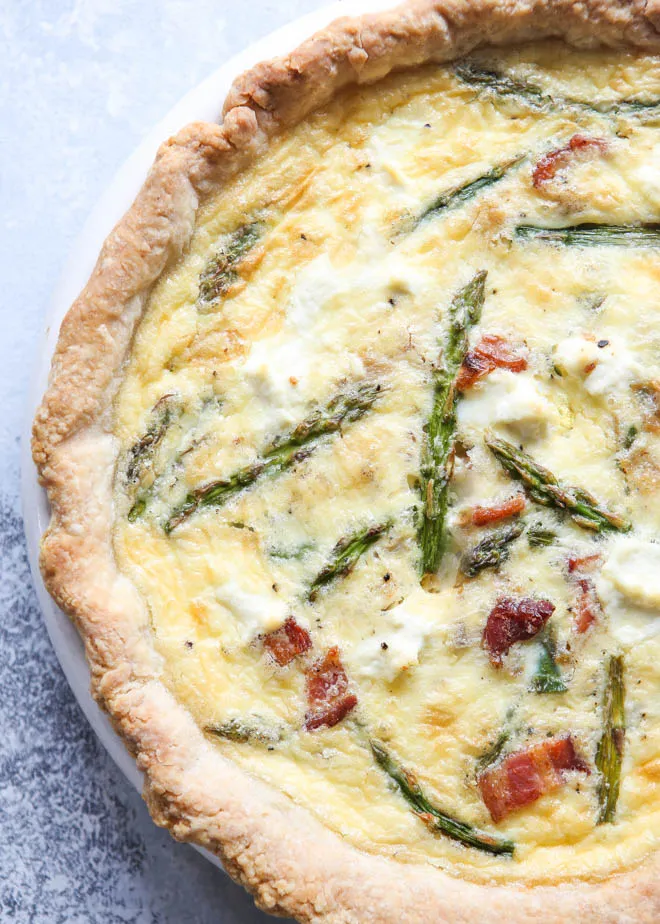 Asparagus Cheddar Quiche