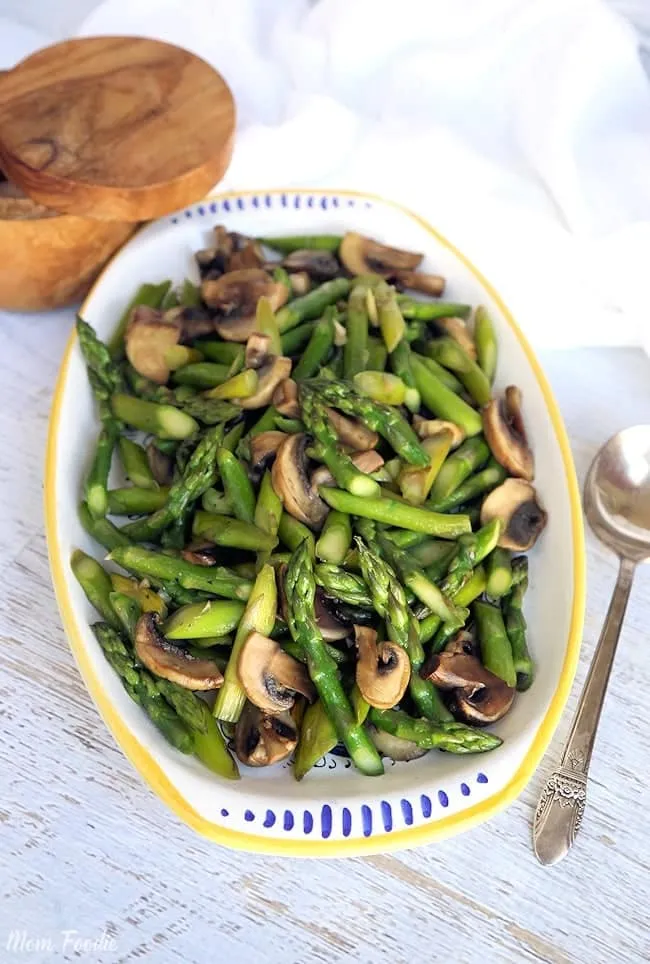 Asparagus Spears With Mushrooms