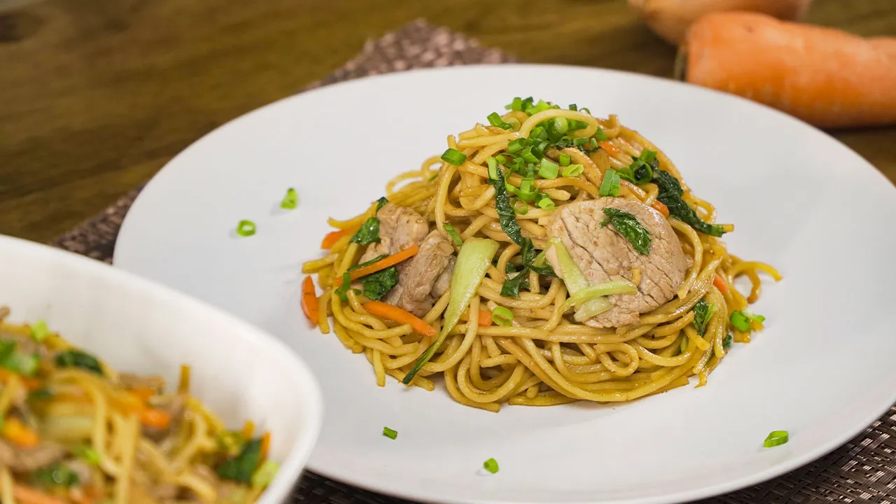 Authentic Pork Lo Mein Chinese