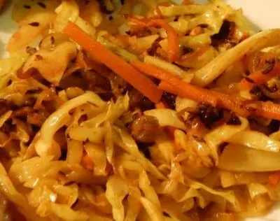 Authentic South Indian Cabbage And Carrot Stir-Fry Recipe