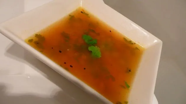 Authentic South Indian Tomato Rasam Soup Recipe