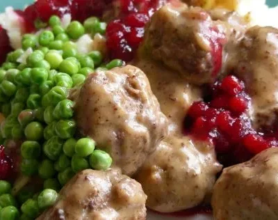 Authentic Swedish Meatballs Recipe With Lingonberry Sauce